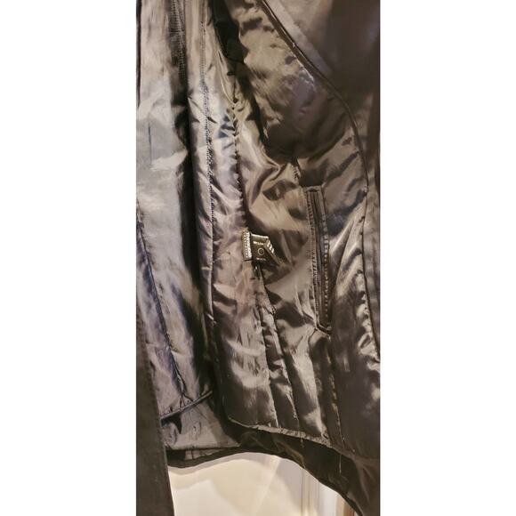 WILLIAM Wallace Black Thinsulate Insulation Trench Coat Jacket Size Small - Picture 6 of 11
